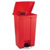 RUBBERMAID RCP6146RED 23 Gal MOBILE STEP-ON CAN RED